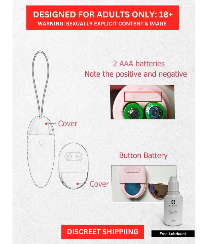     			Discreet Vibrator- Wireless Jumping Egg | 10 Vibration Modes with Waterproof and Easy to Wash with Free Kaamraj Lube for Female