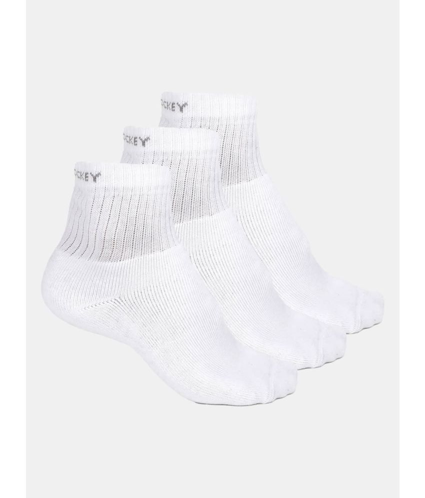     			Jockey 7036 Men Compact Cotton Terry Ankle Length Socks - White (Pack of 3)