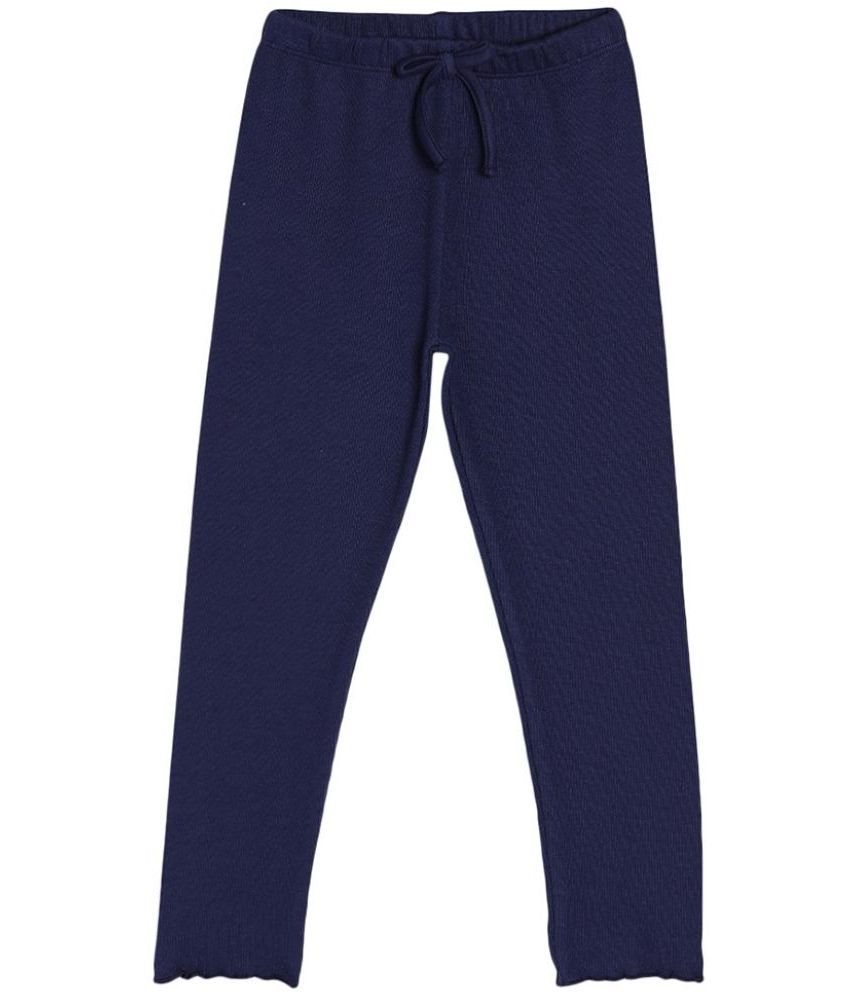     			MINI KLUB Navy Knit Pant For Kids Girls