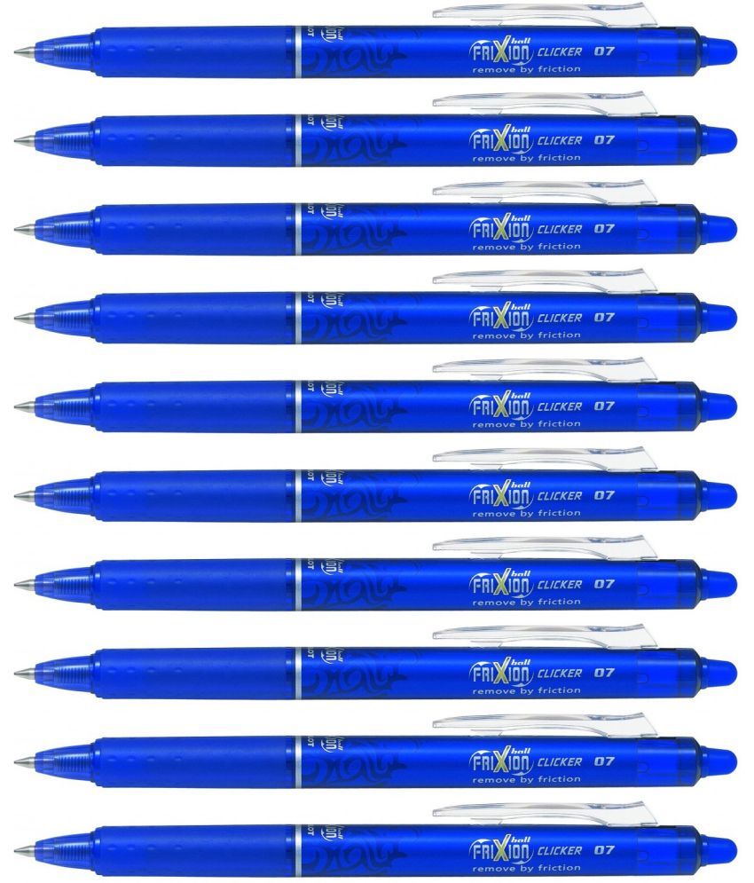     			Pilot Frixion Clicker Ball Pen RT Blue Pack of 10