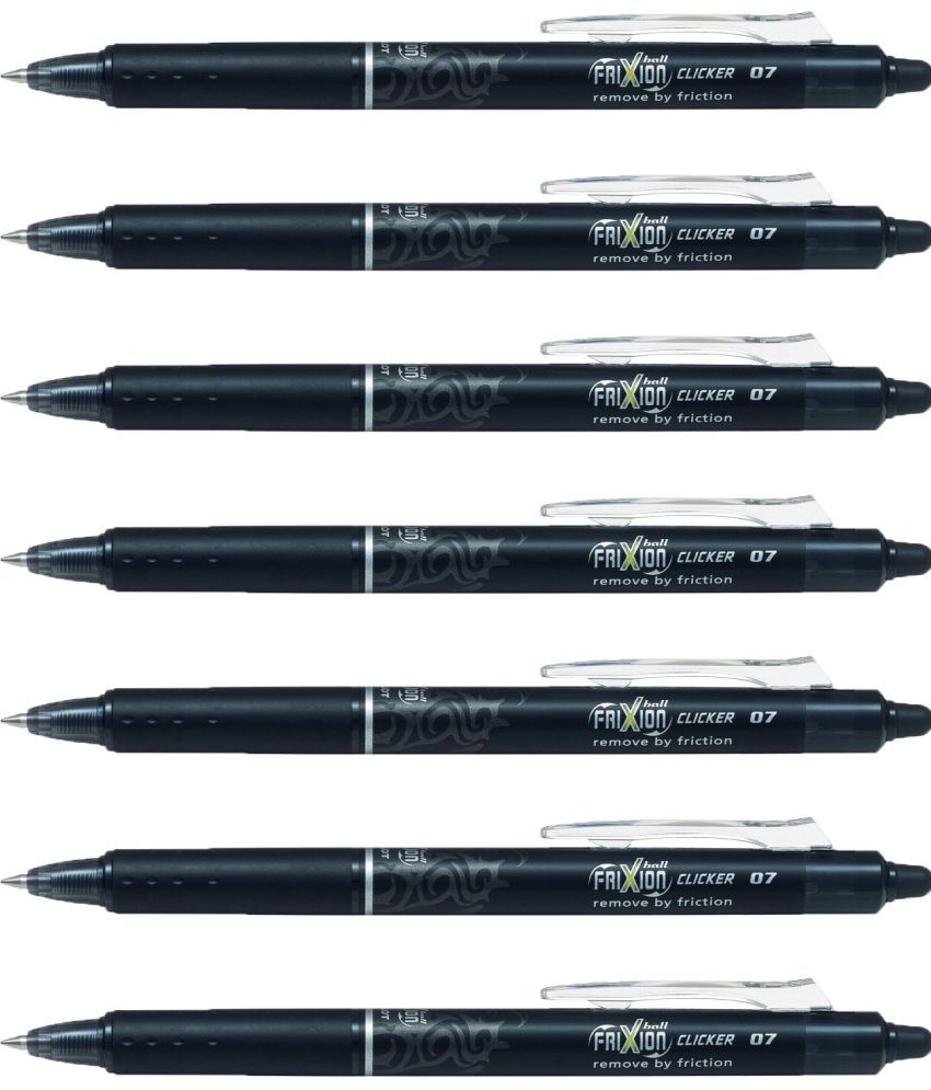     			Pilot Frixion Clicker Ball Pen RT Black Pack of 7