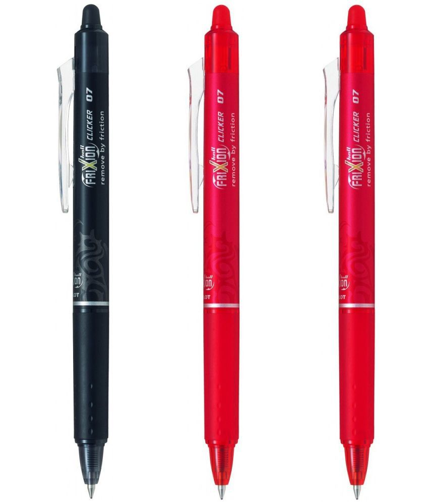     			Pilot Frixion RT Clicker Ball Pen Red 2 and Black 1