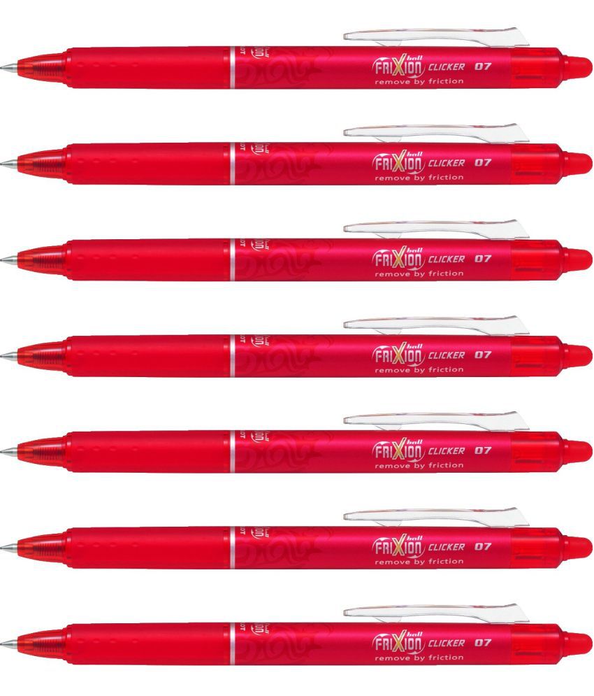     			Pilot Frixion RT Clicker Ball Pen Red Pack of 7