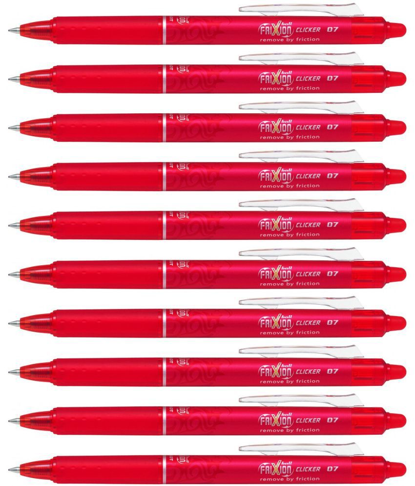     			Pilot Frixion RT Clicker Ball Pen Red Pack of 10