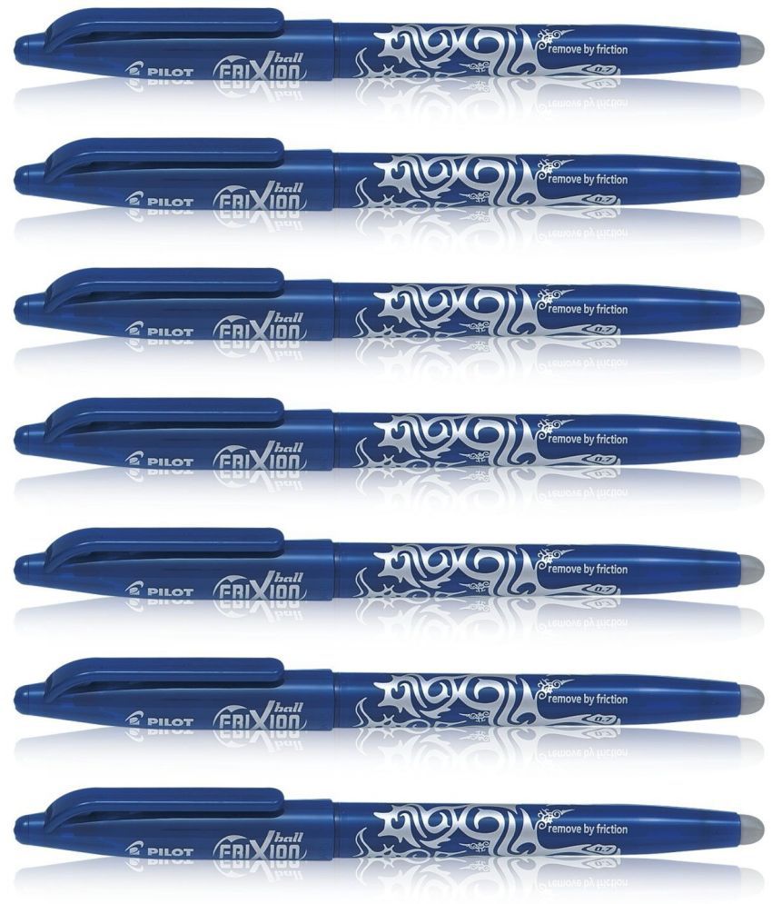    			Pilot Frixion Roller Pen  Blue Pack of 7