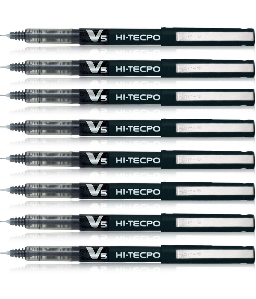     			Pilot Hi-Tecpoint V5 Black Pack of 8