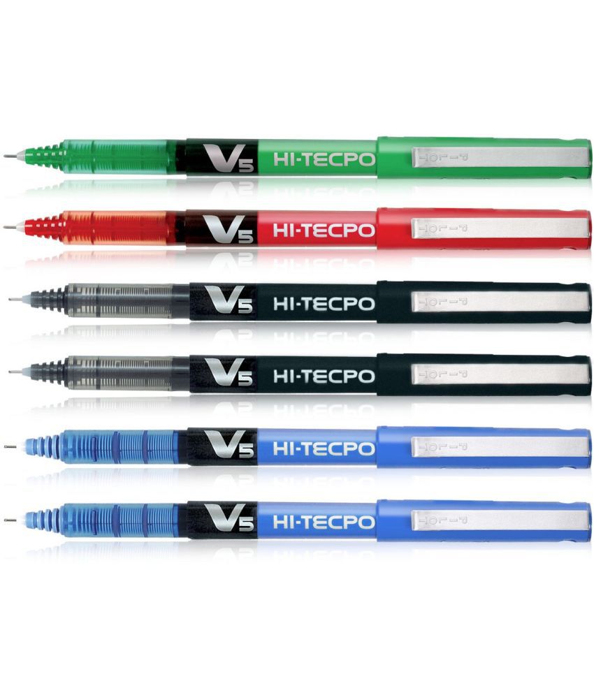     			Pilot Hi-Tecpoint V5 Blue 2, Black 2, Green 1 and Red 1