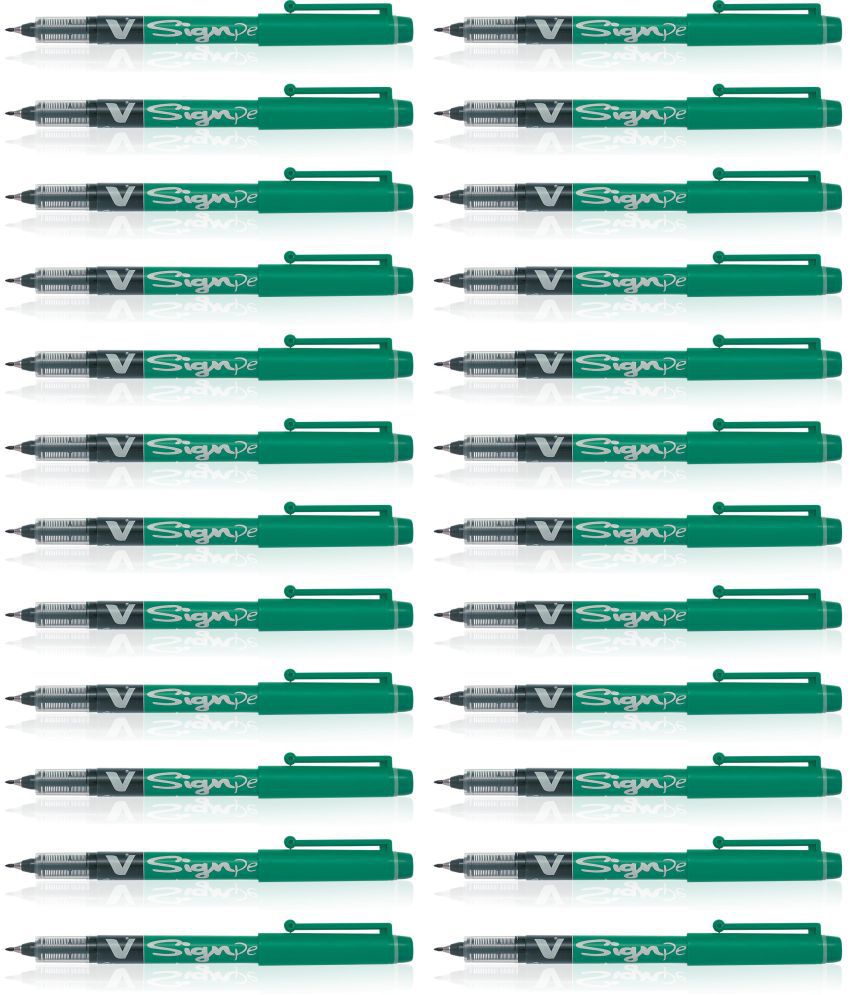     			Pilot V Sign Pen Green Pack of 24