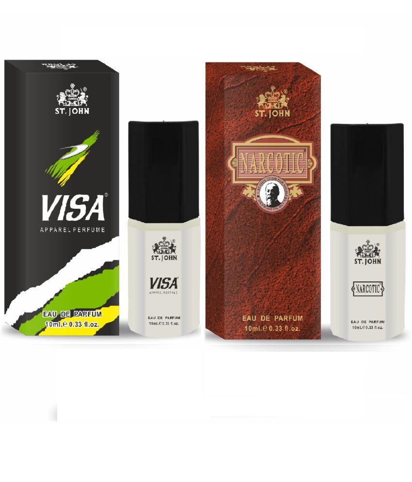     			ST.JOHN Cobra Narcotic & Visa Pocket Perfume For Men 10ml Each (20ml) - Pack of 2