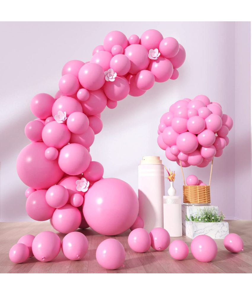     			Urban classic Pink Decoration Kit - Set of 51 Pcs: 50 Pink balloons with 1 Balloon Arch strip for Decoration for Birthday, Anniversary, Bachelorette, Bridal Shower, New Year, Graduation, Retirement, Festival decoration