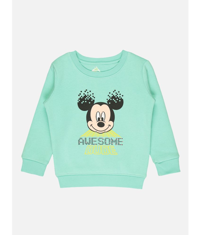     			Bodycare Boys Mickey & Friends Printed Sweat Shirt - Lite Green