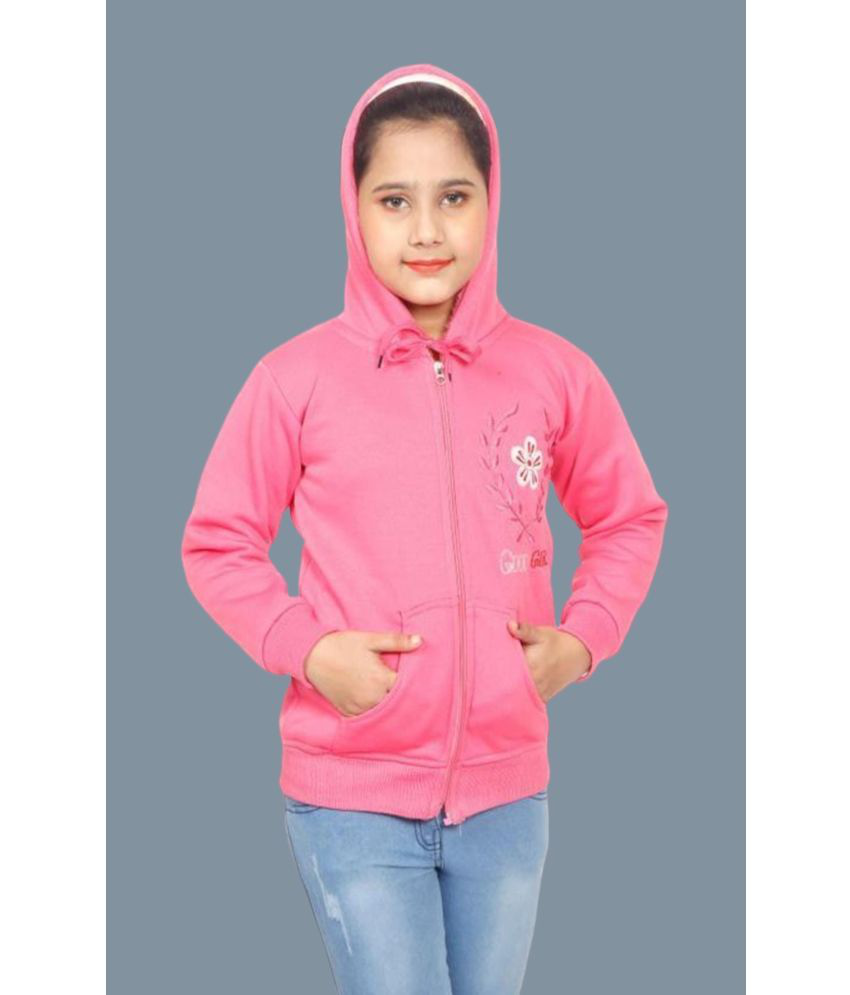     			CHEAP AND BEST Pink Cotton Blend Girl's Light Weight Jacket ( Pack of 1 )