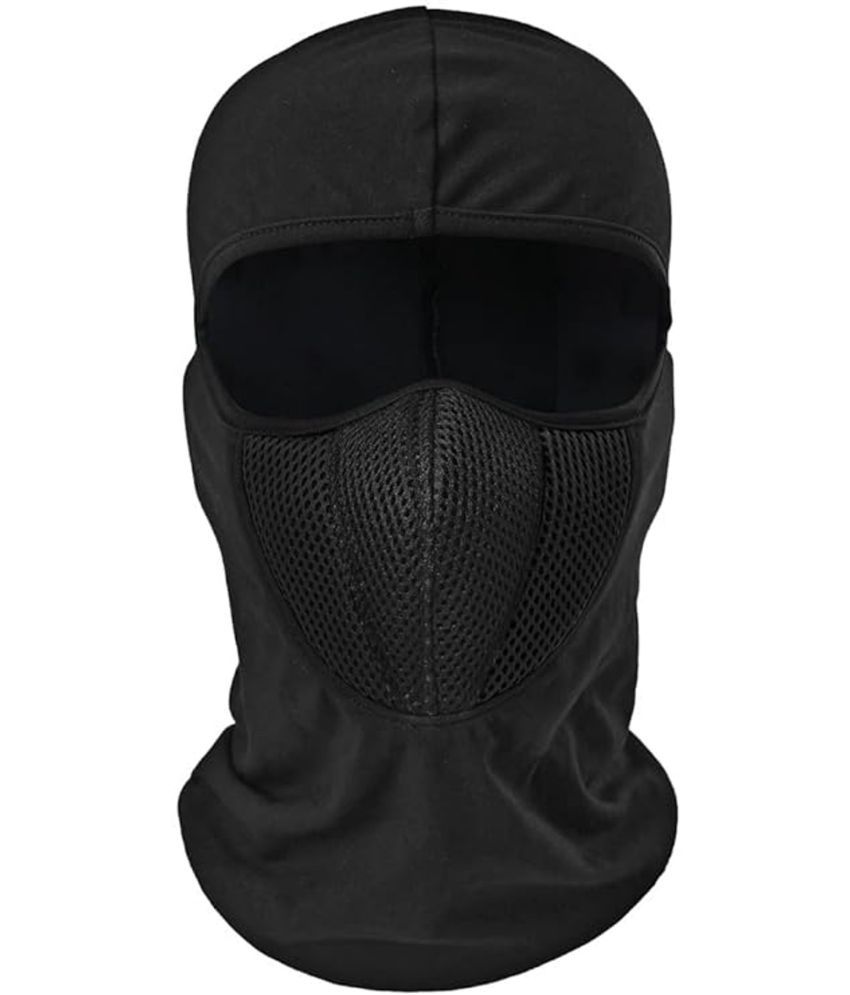     			HSP ENTERPRISES  unisex Full Face Cover Breathable Cotton Blend Balaclava/ Rider Black Mask pack of 1