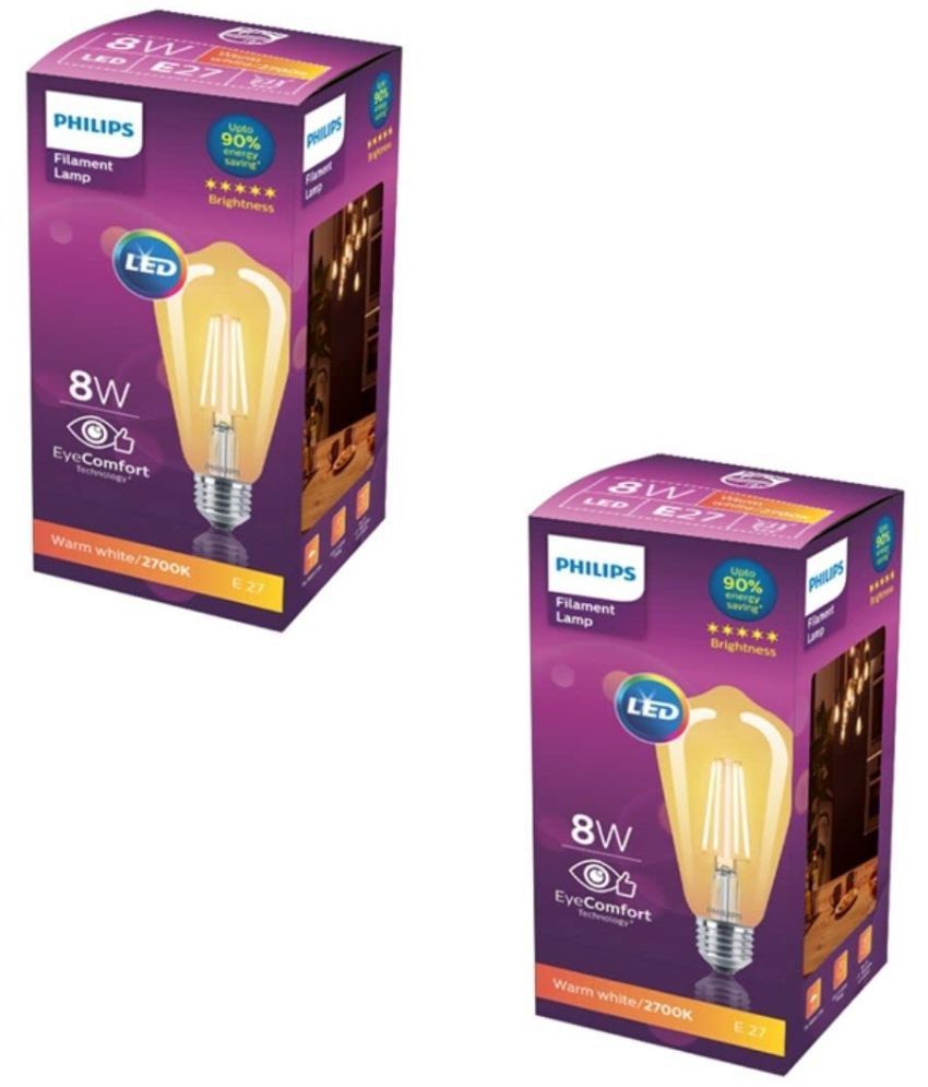     			Philips 8W Warm White LED Bulb ( Pack of 2 )