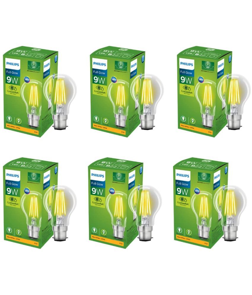     			Philips 9w Warm White LED Bulb ( Pack of 6 )