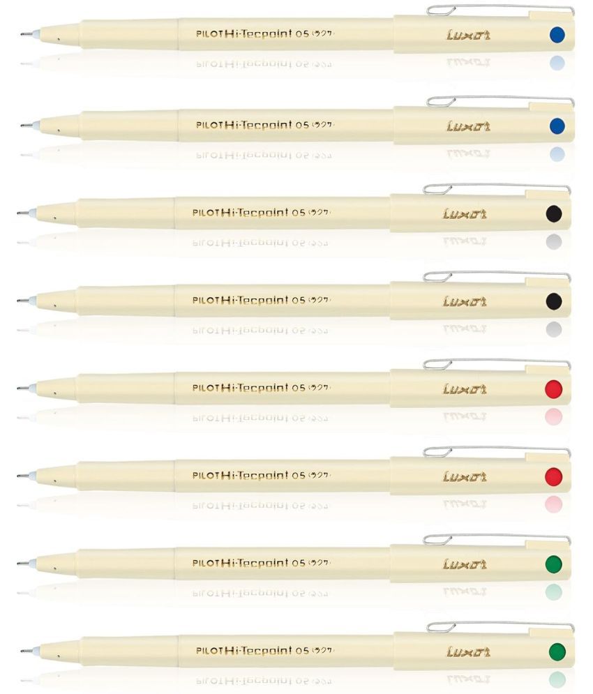     			Pilot Hi-Tecpoint 05 Blue 2, Black 2, Green 2 and Red 2