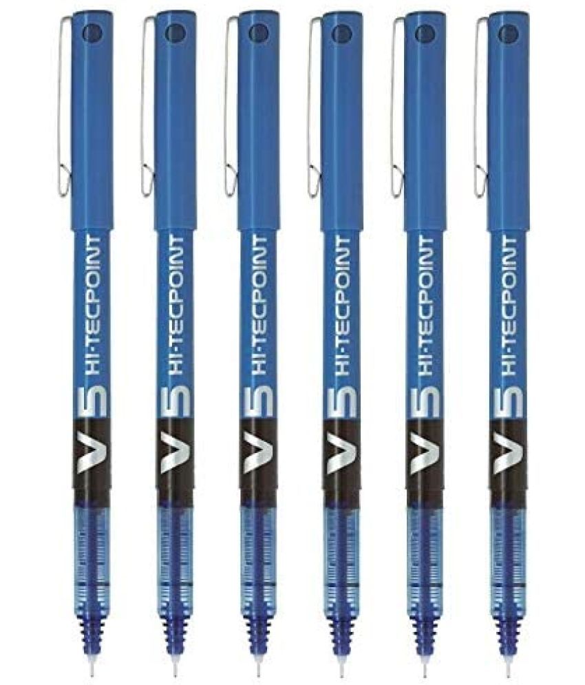     			Pilot Hi-Tecpoint V5 Blue pack of 6