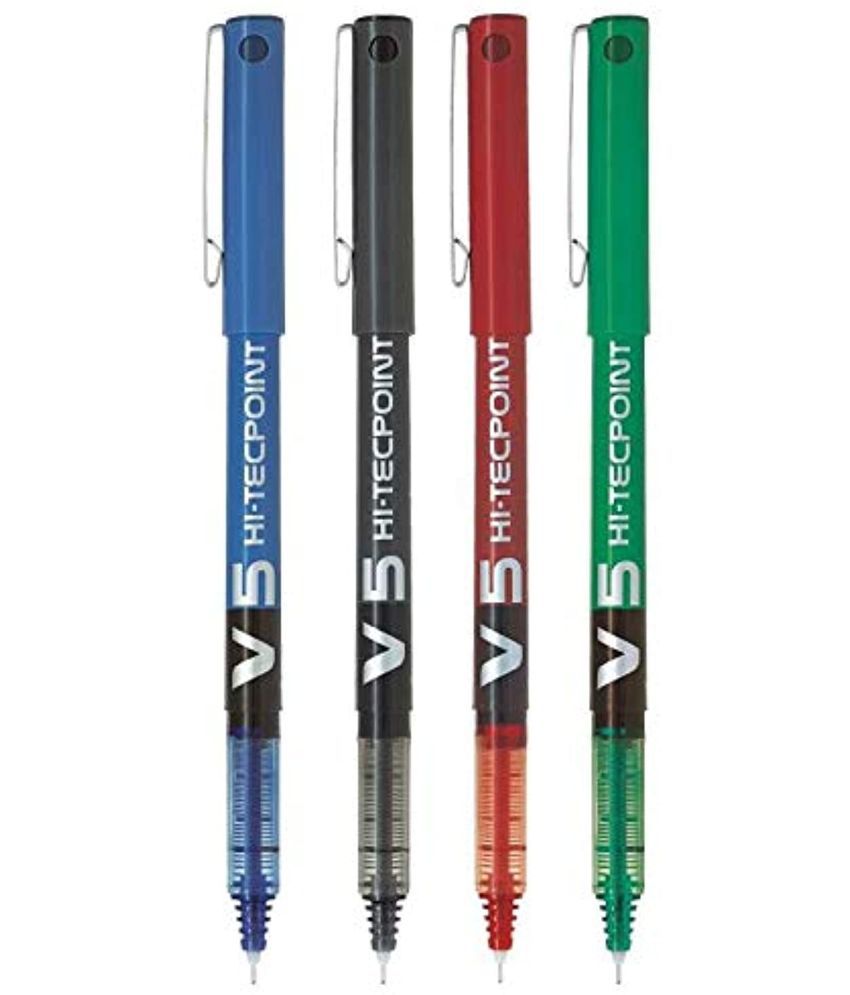     			Pilot Hi-Tecpoint V5 Blue 1, Black 1, Green 1 and Red 1