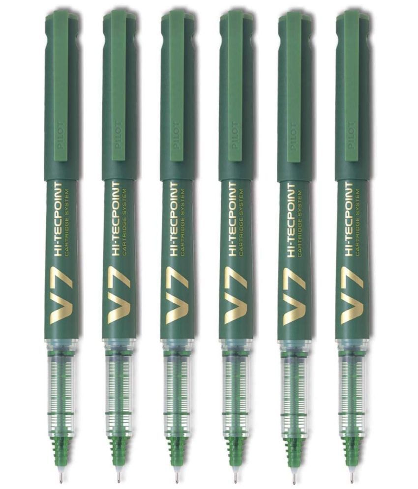     			Pilot Hi-Tecpoint V7 Cartridge Pen Green Pack of 6