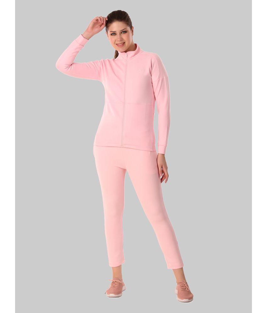    			Vector X Pink Polyester Solid Tracksuit - Pack of 1