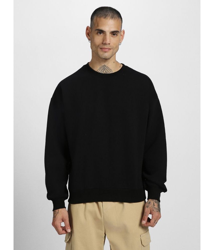     			Veirdo Fleece Round Neck Men's Sweatshirt - Black ( Pack of 1 )