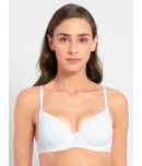 Jockey 1245 Under-Wired Padded Super Combed Cotton Elastane Multiway Styled T-Shirt Bra - White