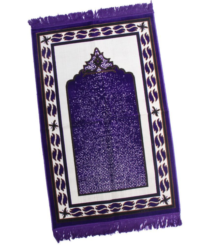     			ADIRNY Purple Single Regular Velvet Prayer Mat ( 110 X 70 cm )