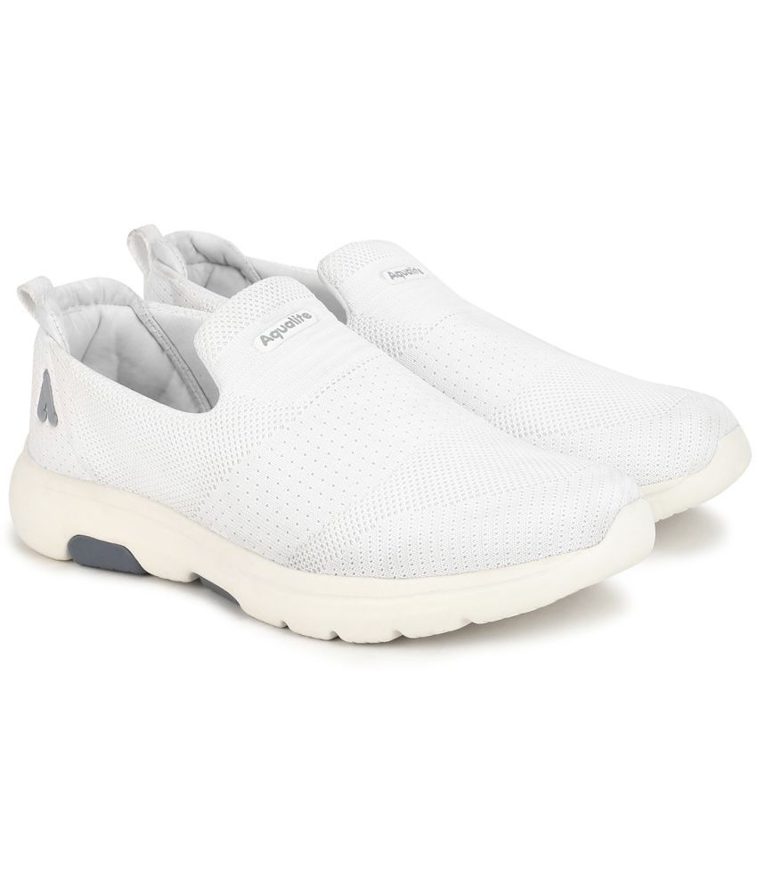     			Aqualite White Men's Slip-on Shoes