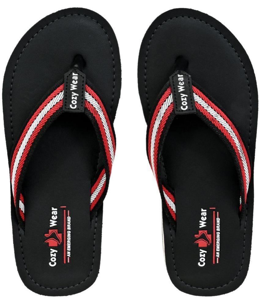     			Cozy Wear Black Men's Thong Flip Flop