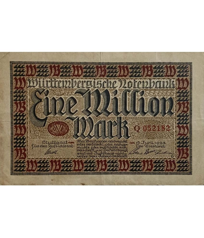     			Extremely Rare Scarce Old Vintage Germany Notenbank One Million Mark Notgeld Banknote