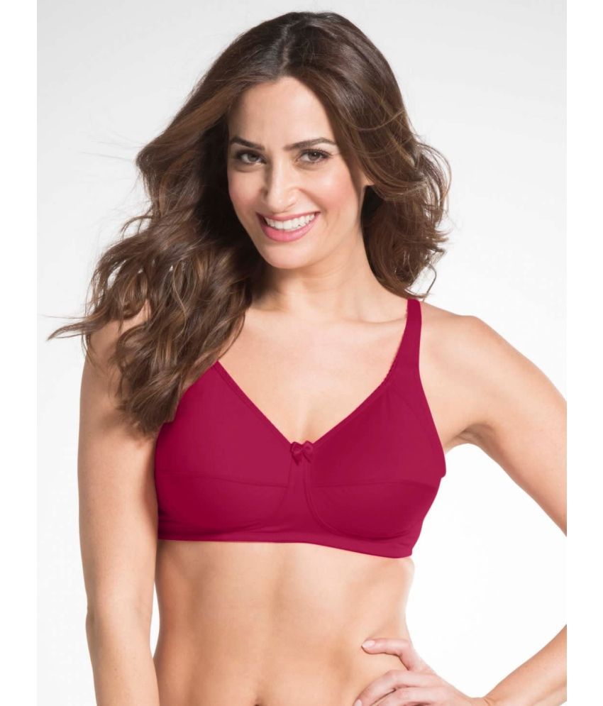     			Jockey ES13 Wirefree Non Padded Super Combed Cotton Elastane Full Coverage Plus Size Bra - Beet Red
