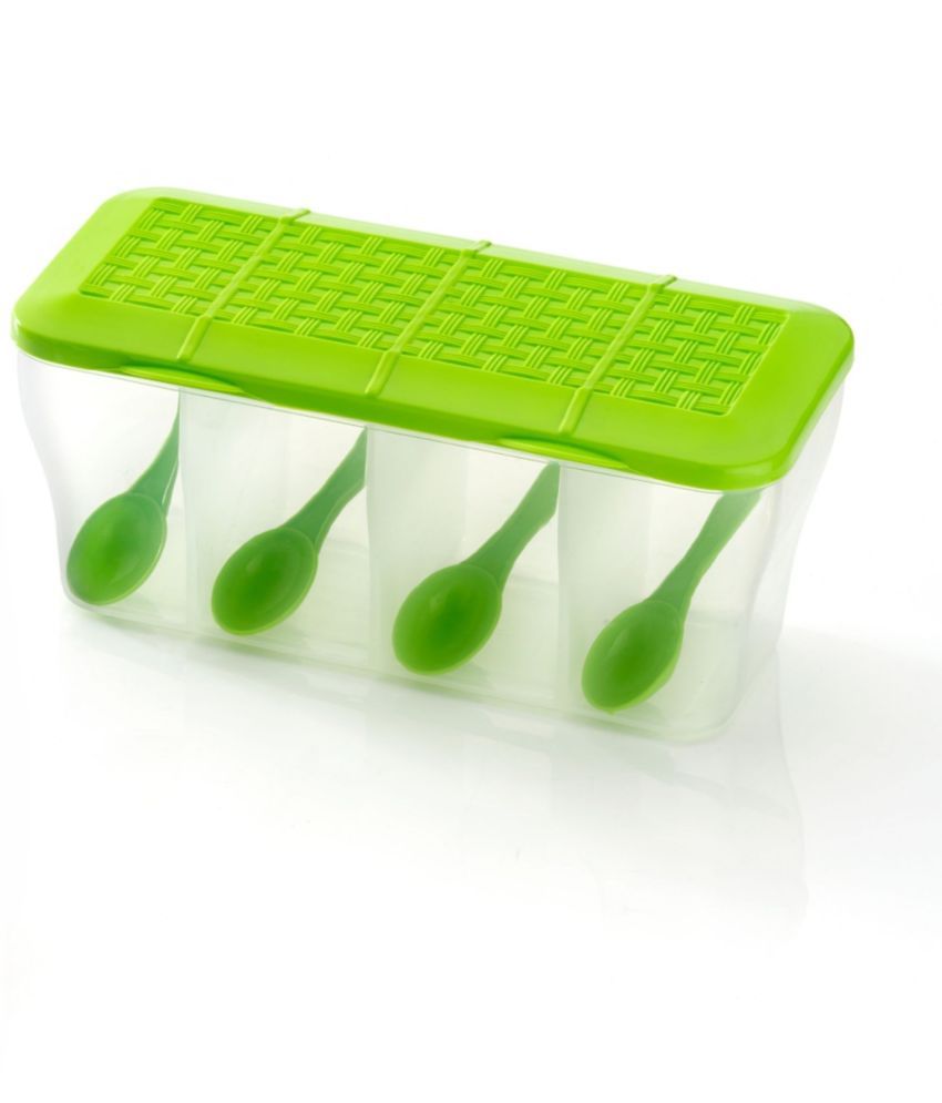     			MAGICSPOON Plastic Green Spice Container ( Set of 1 )