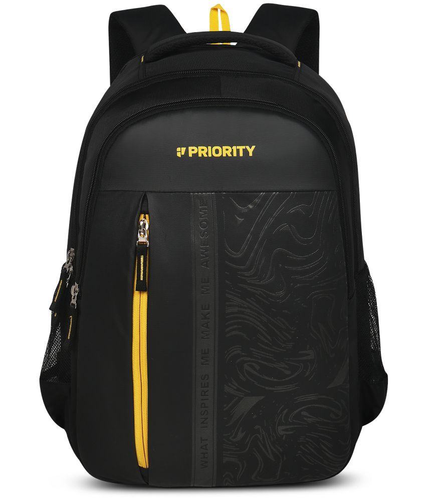     			Priority 35 Ltrs Black Polyester College Bag