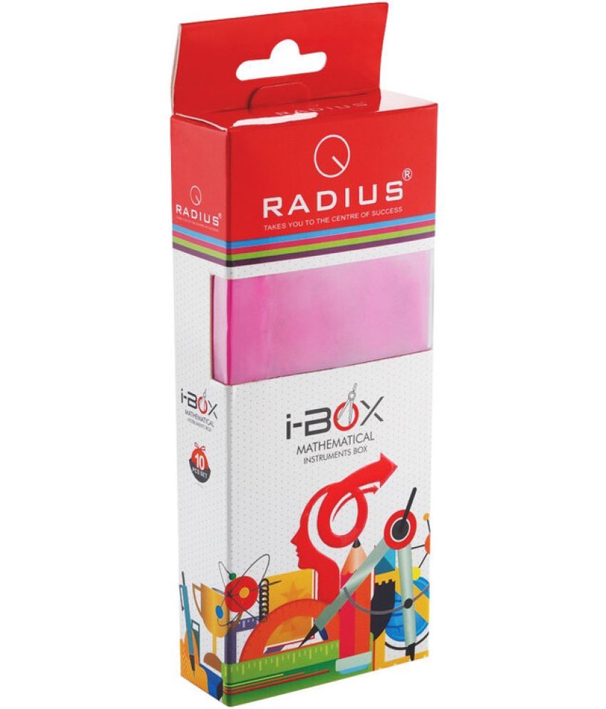     			Radius I-Box Mathematical Instruments Box|Rust resistant, Ensures Accuracy, Perfection Geometry Box (Multicolor) Pack of 2