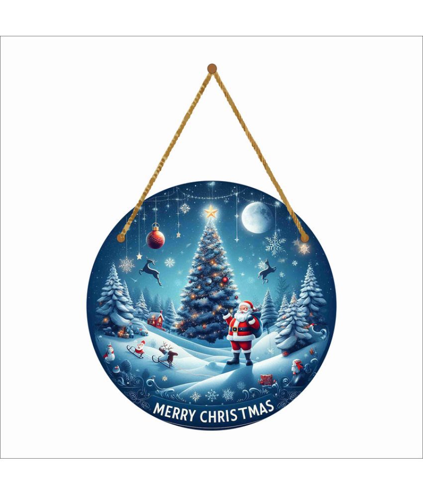    			Saf Wood Christmas wall hanging Wall Sculpture Multi - Pack of 1