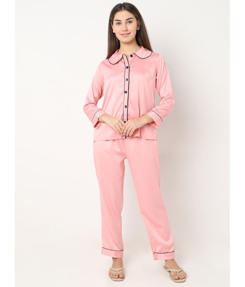     			Smarty Pants Pink Cotton Women's Nightwear Nightsuit Sets ( Pack of 1 )