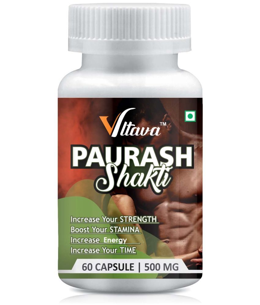     			Vltava PAURASH SHAKTI 100% Ayurvedic capsules Stamina,Power & Timing for Men 60 gm Unfalvoured Minerals Capsule