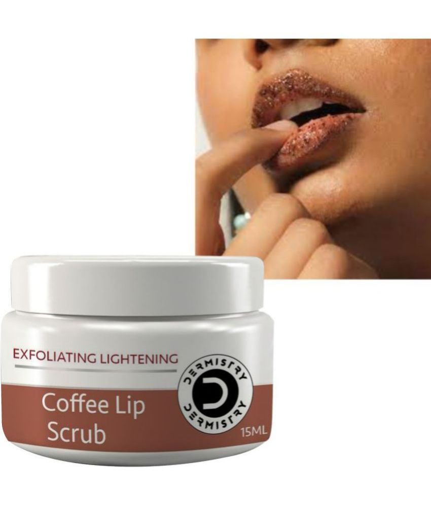     			Dermistry Exfoliating Lightening Brightening Coffee Sugar Lip Care Scrub Olive & Coconut Oil Exfoliator Smoothens Damaged Dark Dry Dull Chapped Cracked Pigmented Lips Pigmentation Removal Unisex Use Combo Lip#stick Gloss Set Serum Cheek Tint Oil Gloss Mask