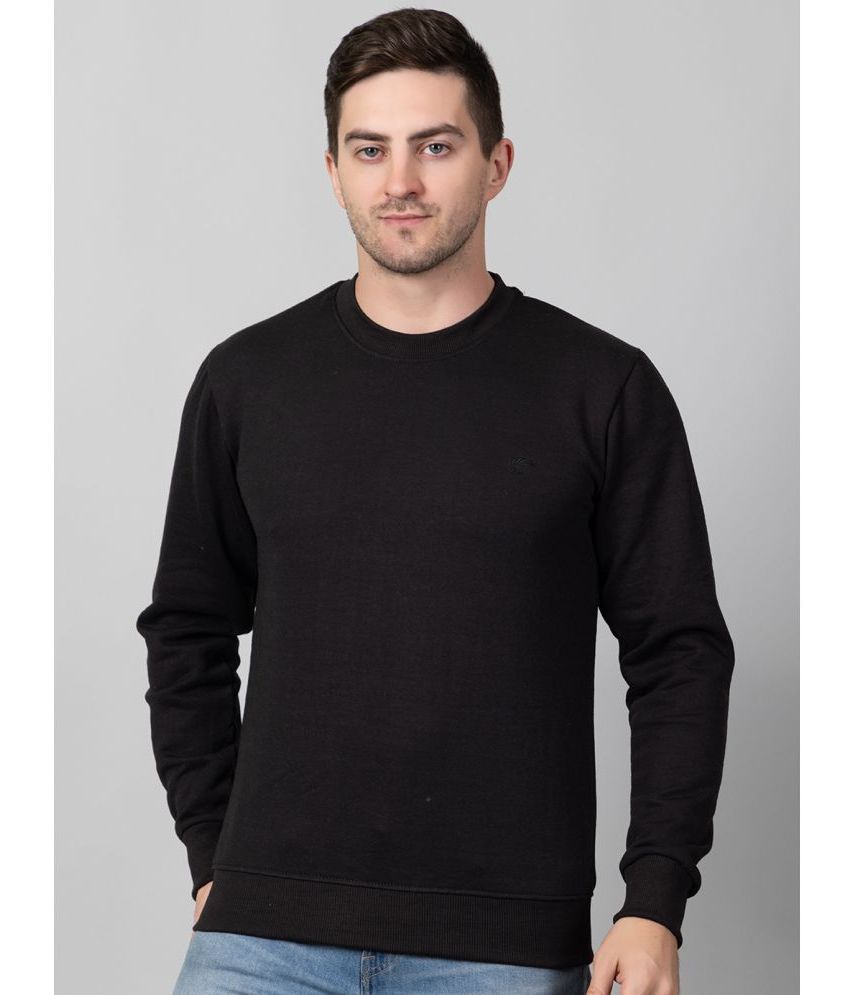     			EKOM Fleece Round Neck Men's Sweatshirt - Black ( Pack of 1 )