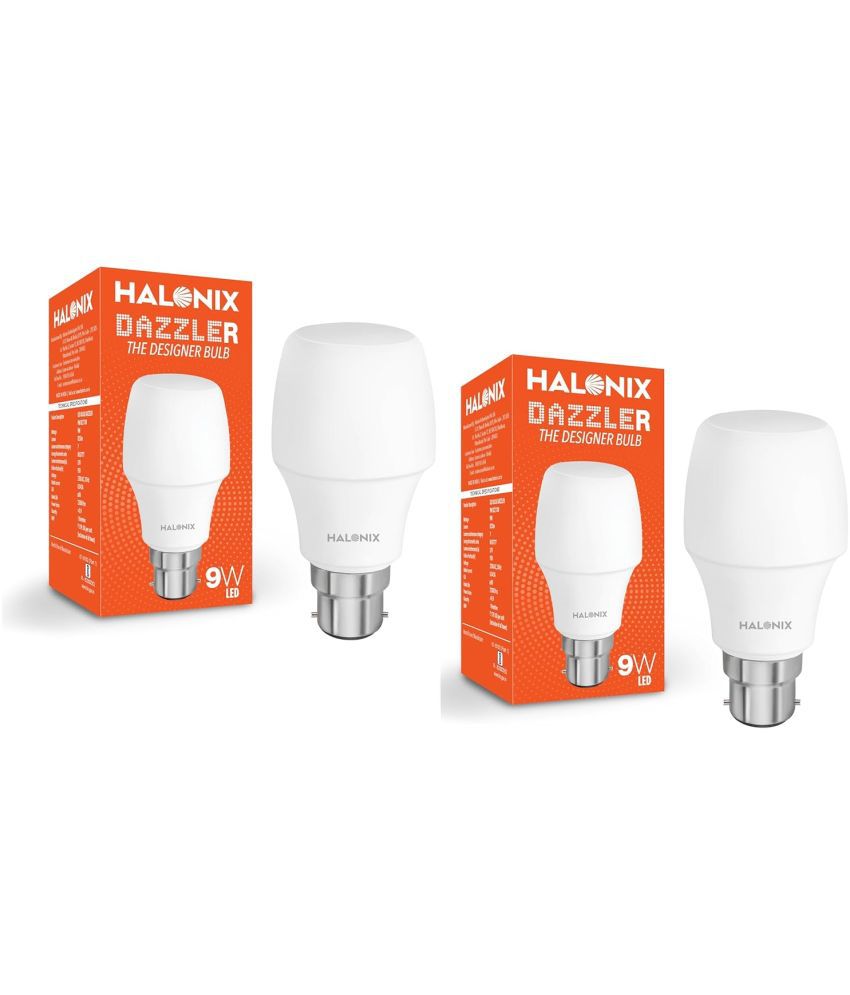     			Halonix 9w Cool Day Light LED Bulb ( Pack of 2 )