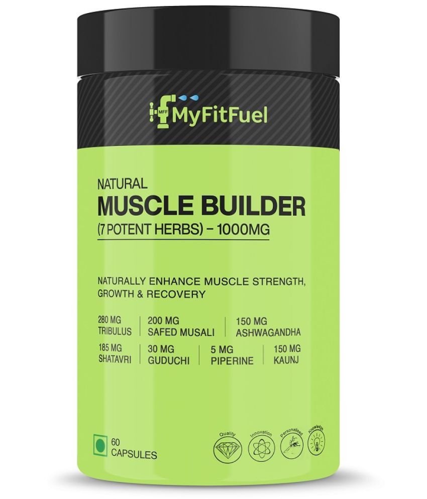     			MyFitFuel Natural Muscle Builder, 7 Herbs 1000mg Enhance Muscle Strength 60 Caps 60 no.s Minerals Capsule