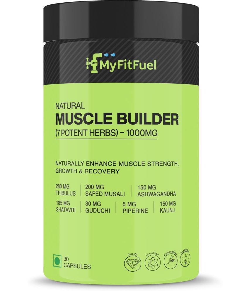     			MyFitFuel Natural Muscle Builder, 7 Herbs 1000mg Enhance Muscle Strength 30 Caps 30 no.s Minerals Capsule