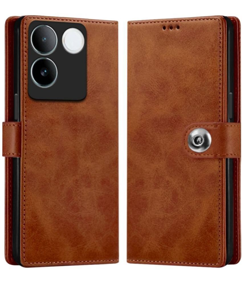     			NBOX Brown Flip Cover Leather Compatible For iQOO Z7 Pro 5G ( Pack of 1 )