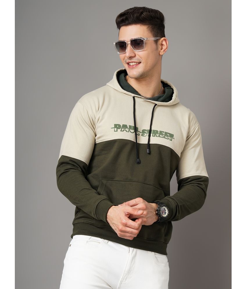     			Paul Street Cotton Blend Hooded Men's Sweatshirt - Cream ( Pack of 1 )