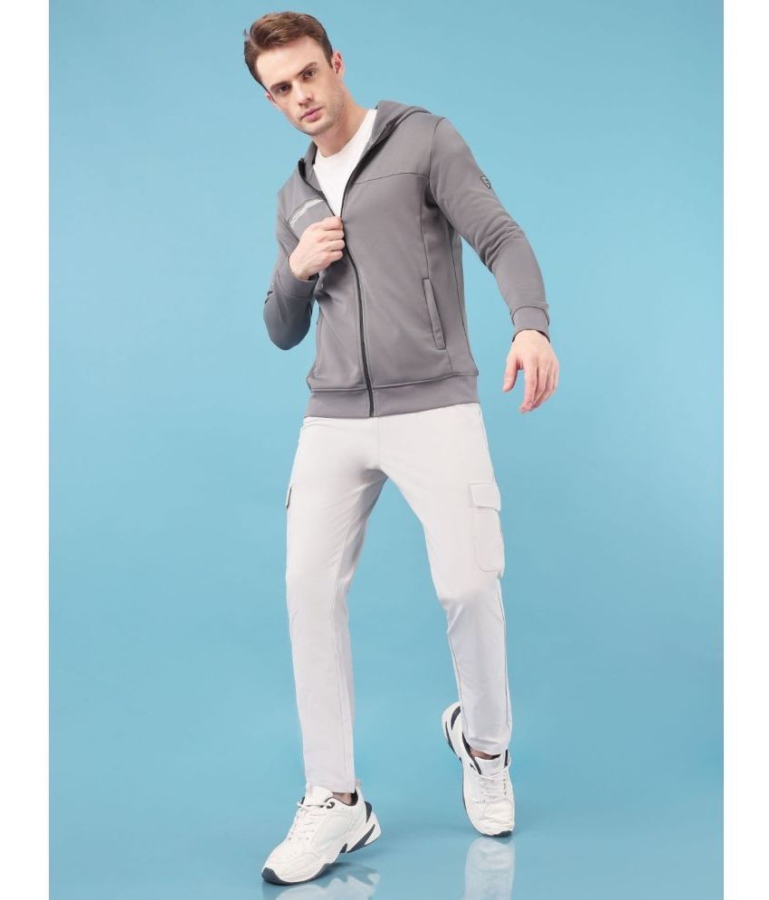     			Technosport Stone Grey Polyester Men's Gym Jacket ( Pack of 1 )