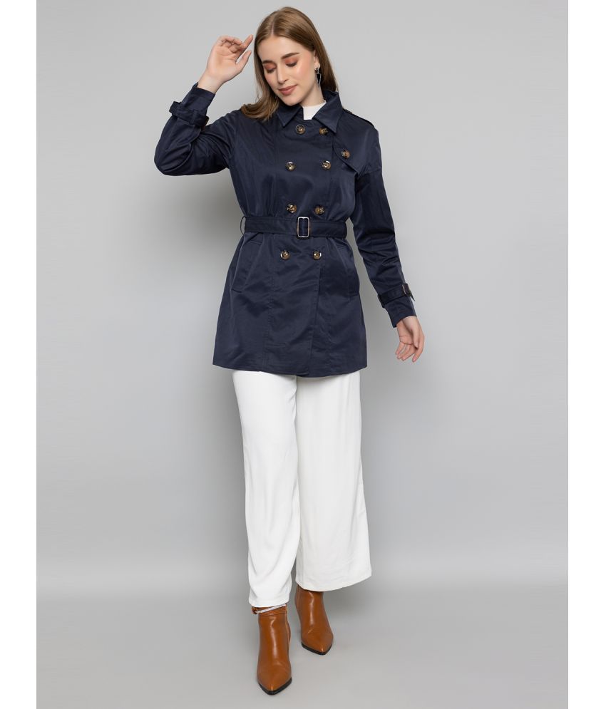     			Chkokko - Polyester Blend Navy Over coats