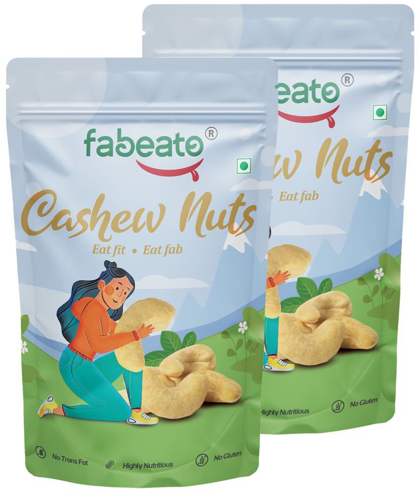     			Fabeato 100% Natural Premium Whole Raw Cashews 200g | Nutritious, Delicious & Crunchy Kaju| Gluten-Free & Plant-based Protein (200g X Pack of 2)