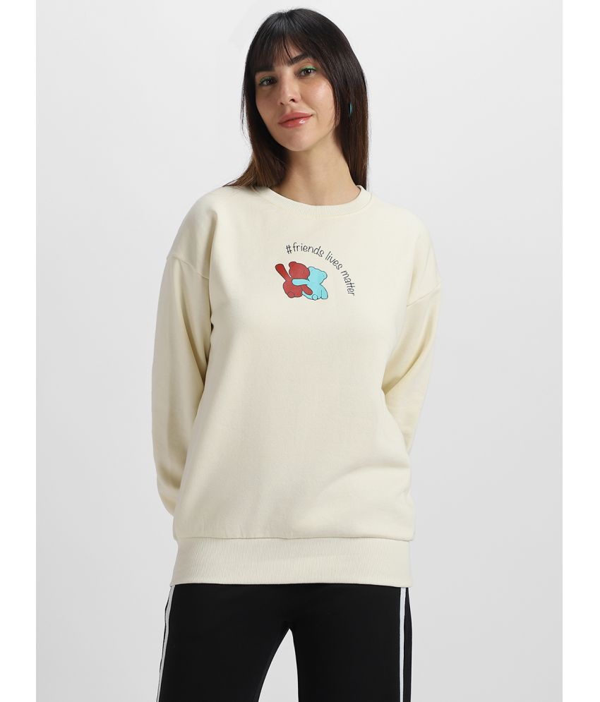     			JUNEBERRY Cotton - Fleece Women's Non Hooded Sweatshirt ( Beige )