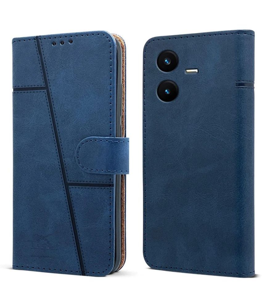    			NBOX Blue Flip Cover Artificial Leather Compatible For Samsung Galaxy F04 ( Pack of 1 )