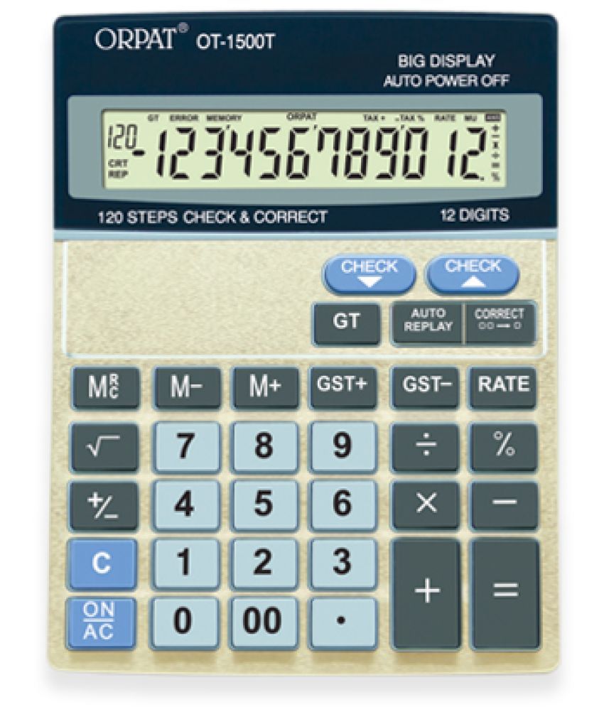     			Orpat Check and Correct Desktop Calculators OT-1500T 555 Grey